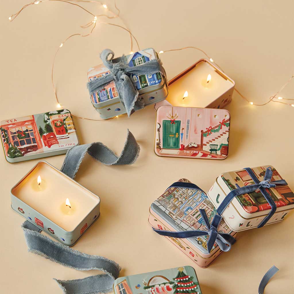 Christmas Tin Candle | Pomegranate & Spruce