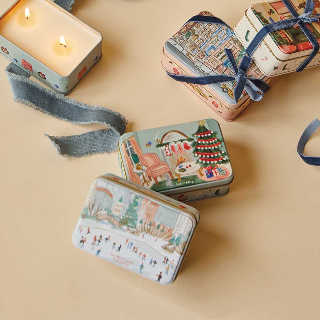 Christmas Tin Candle | Pomegranate & Spruce
