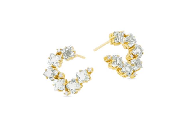 Ariel Sideways Spiral Hoops