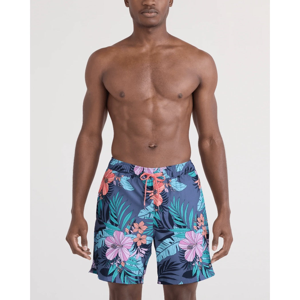 SAXX - OH BUOY 2N1 VOLLEY 7" | Hibiscus Jungle Indigo
