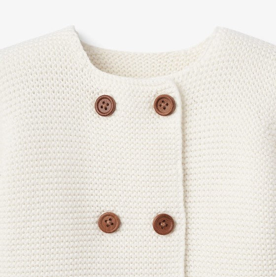 Whisper White Sofia + Finn Knit Baby Cardigan
